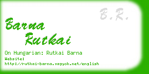 barna rutkai business card